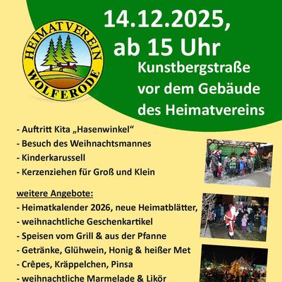Plakat Weihnachtsmarkt_Wolferode 2025
