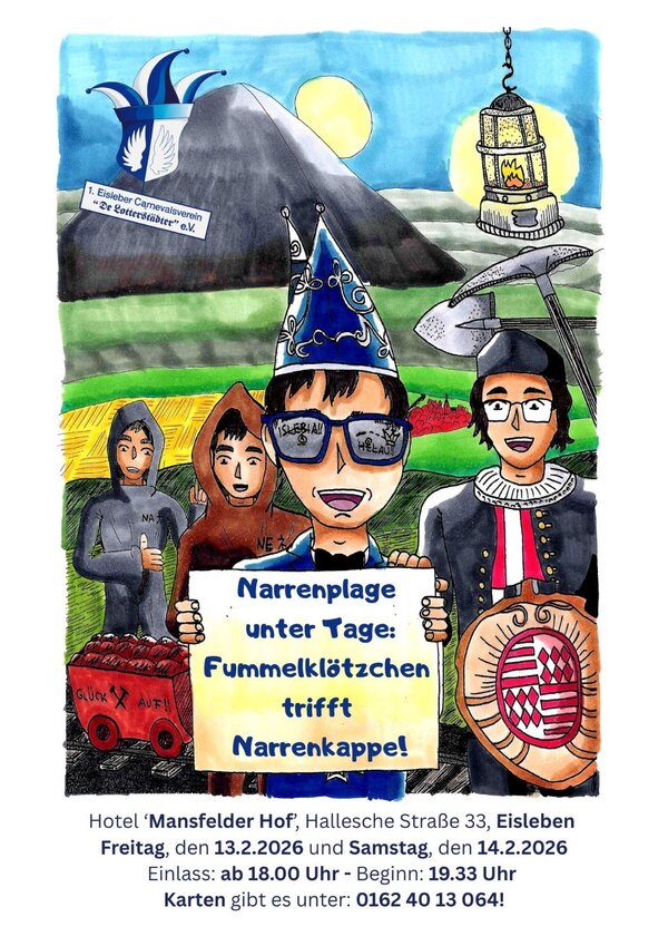 Bild vergr&ouml;&szlig;ern: Einladung Karneval 1. Eisleber Carnevalsverein e.V.