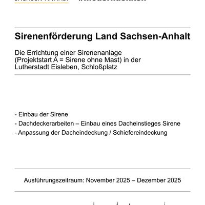 Bild vergr&ouml;&szlig;ern: Sirenenf&ouml;rderung 2026