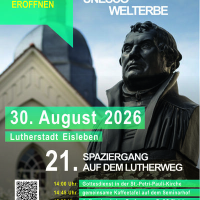 Spaziergang auf dem Lutherweg Eisleben