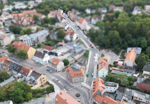 Bahnhofstra&szlig;e vor der Freigabe