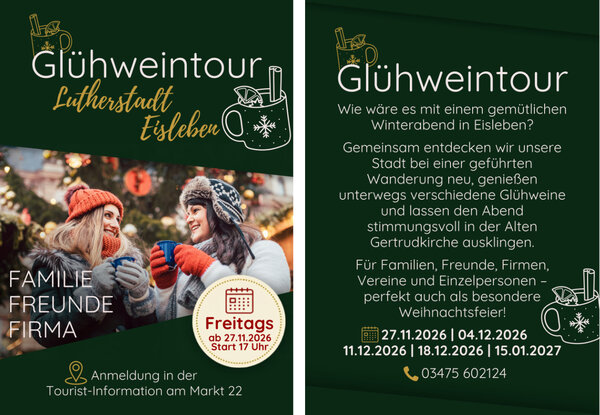 Gl&uuml;hweintouren durch die historische Lutherstadt Eisleben